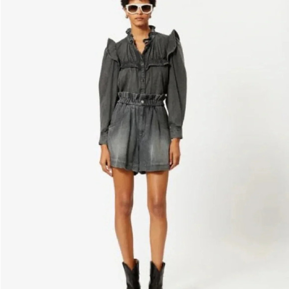 Isabel Marant Titea Shorts Size 4 Quiet Luxury High Rise - Picture 1 of 7